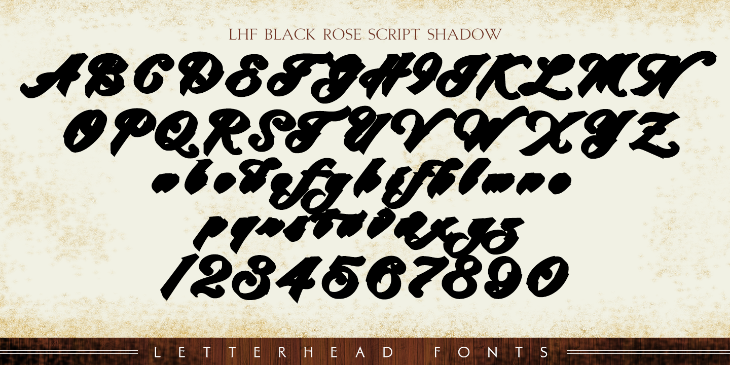 Пример шрифта LHF Black Rose Script #3